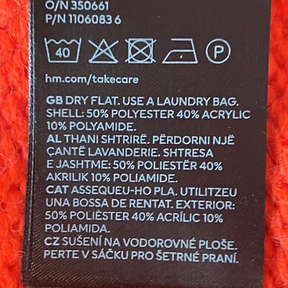 H&M Orange Knit Sleeveless Top Size M - Picture 10 of 10